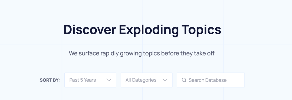 exploding topics discover the hottest trends